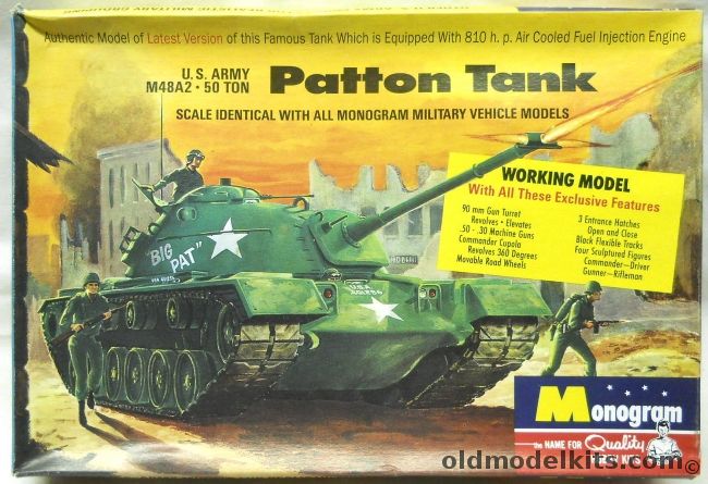 Monogram 1/35 Patton Tank M48 A2, PM37-198 plastic model kit