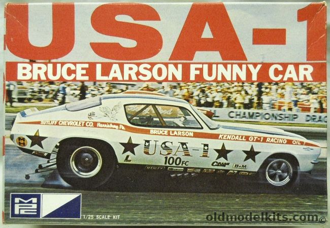 MPC 1/25 USA-1 Bruce Larson Funny Car Camaro, 1-0745-225 plastic model kit