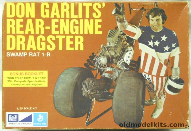 MPC 1/25 Don Garlits Rear-Engine Dragster Swamp Rat 1-R, 1-0753-225 plastic model kit