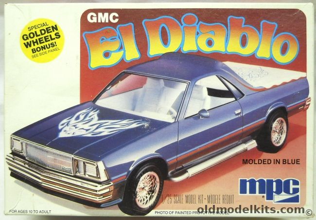 MPC El Diablo GMC / Chevrolet 1980 El Camino - Stock  Or Custom Versions, 1-0754 plastic model kit
