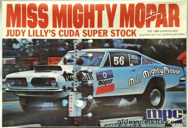 MPC 1/25 Miss Mighty Mopar - Judy Lillys Cuda Super Stock - 1968 Plymouth Barracuda, 1-0760-225 plastic model kit