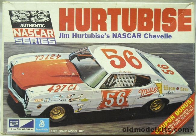 MPC 1/25 Jim Hurtubise NASCAR Chevrolet Chevelle, 1-1703-225 plastic model kit