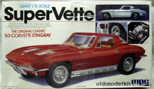 MPC 1/16 1963 Chevrolet Corvette Stingray Split Window Coupe, 1-3056 plastic model kit