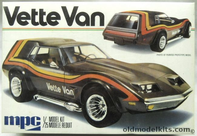 MPC 1/25 1977 Vette Van - Chevrolet Corvette Custom, 1-3707 plastic model kit