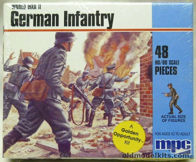 MPC 1/76 German Infantry World War II - 48 Pieces, 1-6001 plastic model kit