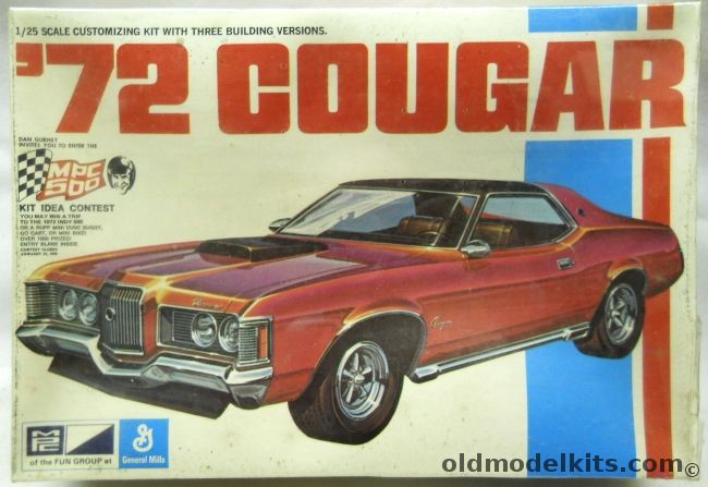 MPC 1/25 Mercury 1972 Cougar - Stock / Street Custom / Wild Spoof, 1-7222-225 plastic model kit