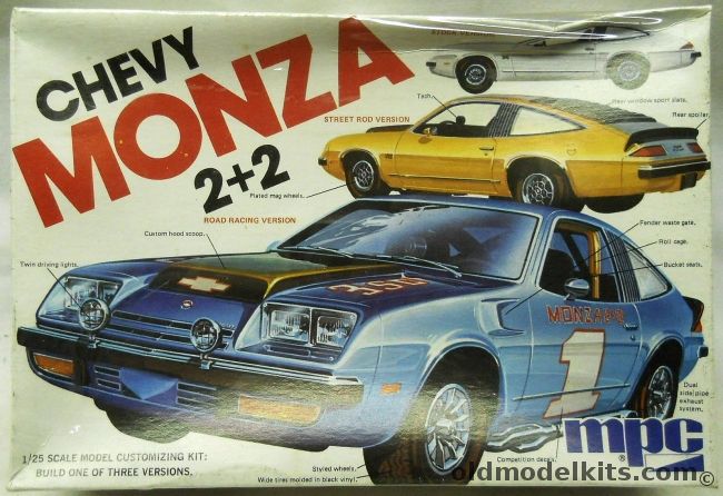 MPC 1/25 1975 Chevy Monza 2+2 - Stock / Road Racer / Street Machine, 1-7516 plastic model kit