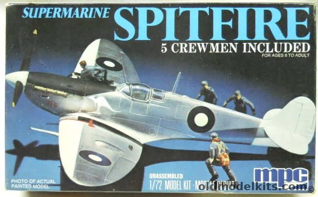 MPC 1/72 Supermarine Spitfire - With 5 Crewmen - Royal Australian Air Force RAAF -  (Airfix Molds), 2-0115 plastic model kit