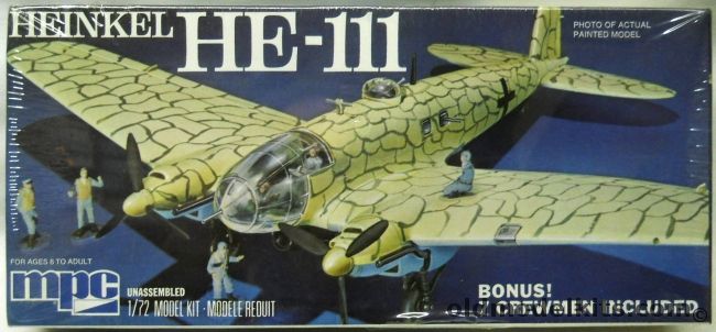 MPC 1/72 Heinkel He-111 - With 7 Crew - (He111H), 2-0212 plastic model kit