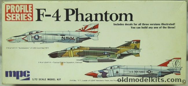 MPC 1/72 McDonnell F-4B/C/D/E & J Phantom - Thunderbirds / VF-11 USS Coral Sea / USAF Vietnam - Profile Series, 2-1508-150 plastic model kit