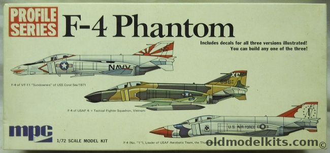 MPC 1/72 McDonnell F-4B/C/D/E & J Phantom - Thunderbirds / VF-11 USS Coral Sea / USAF Vietnam - Profile Series, 2-1508-150 plastic model kit