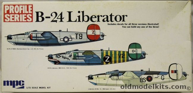 MPC 1/72 B-24D Liberator Profile Series - 466th BG 8th AF / 98th BG 15th AF / Liberator B Mk. VI 356 Sq SEAC, 2-2001-200 plastic model kit