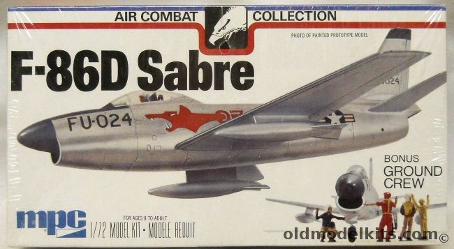 MPC 1/72 F-86D Sabre Dog - With Ground Crew - (ex Airfix), 2-2106 plastic model kit
