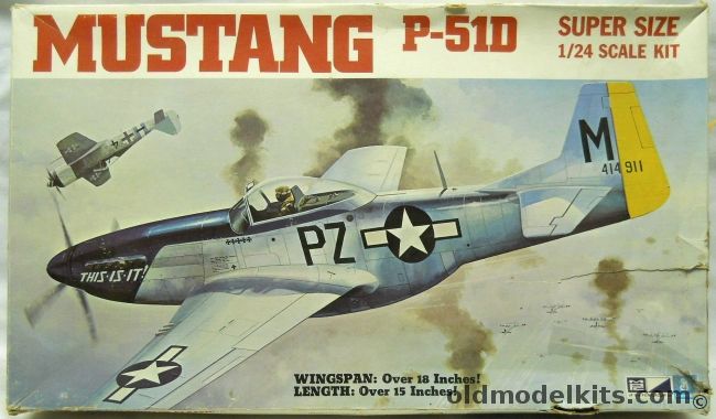 MPC 1/24 P-51D Mustang - This Is It - With Two Large Color Koku Fan Posters, 2-3502 plastic model kit