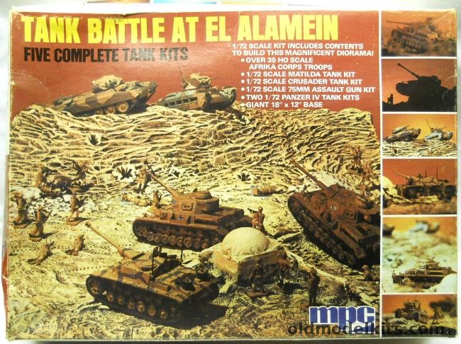 MPC 1/87 Tank Battle At El Alamein Historama - Diorama - (HO Scale), 2-8054 plastic model kit