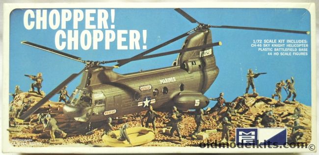 MPC 1/72 Chopper!  Chopper!  US Marine CH-46 Diorama, 21205-200 plastic model kit