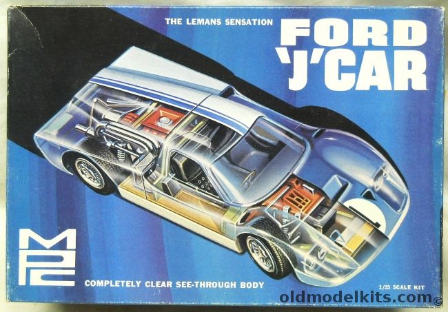 MPC 1/25 Ford J Car - The Lemans Sensation With See-Through Body, 501-200 plastic model kit