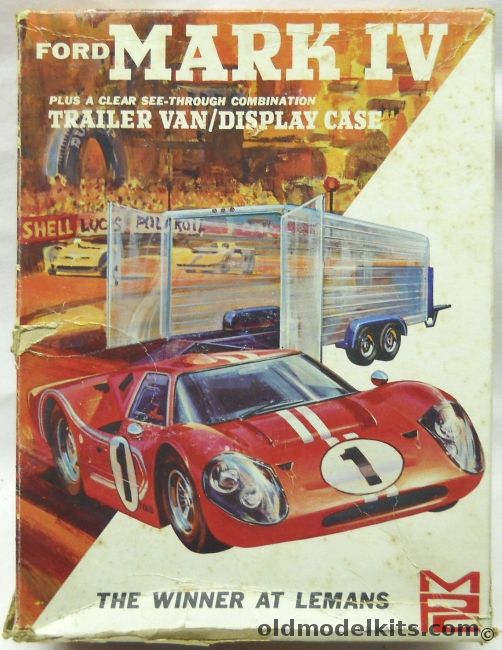 MPC 1/25 Ford Mark IV Lemans Winner With Clear Trailer Van / Display Case, 504-300 plastic model kit