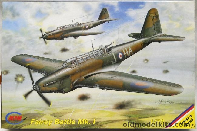 MPM 1/72 TWO Fairey Battle Mk.I, 72090 plastic model kit