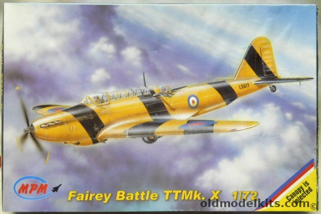 MPM 1/72 TWO Fairey Battle TTMk.X, 72097 plastic model kit