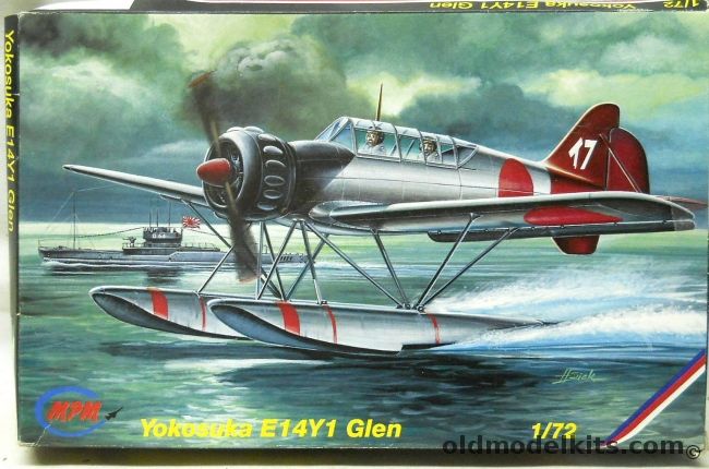 MPM 1/72 Yokosuka E14Y1 Glen Submarine Floatplane - From I-25 and I-7 Fleet Subs, 72111 plastic model kit