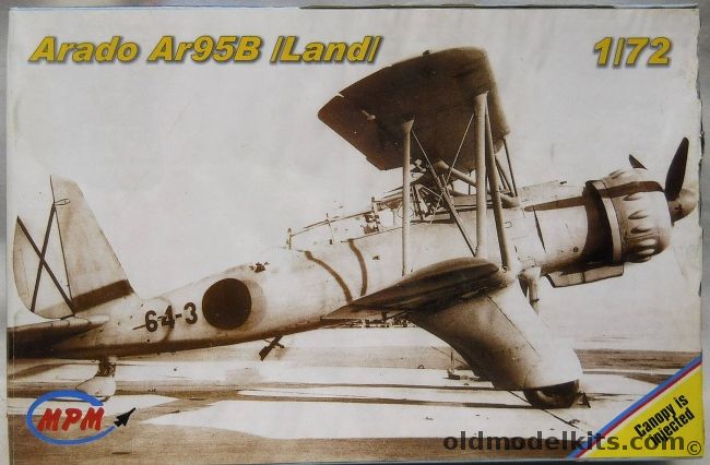 MPM 1/72 TWO Arado Ar-95B Land - Nationalist Spain /  Luftwaffe / Chile - (Ar95), 72502 plastic model kit