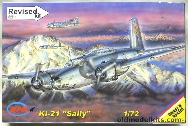 MPM 1/72 Mitsubishi Ki-21 Sally - With Decals For 9 Different Aircraft, 72511 plastic model kit