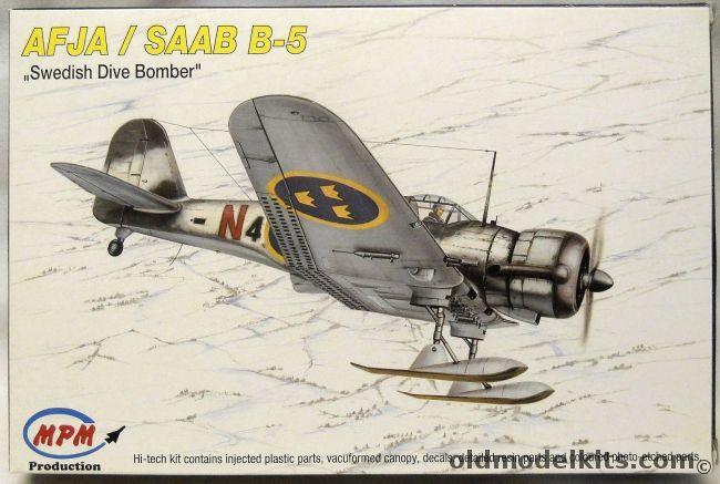 MPM 1/72 AFJA Saab B-5 Swedish Dive Bomber, 72514 plastic model kit