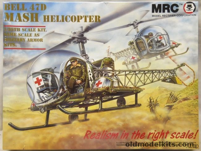 MRC 1/35 Bell 47D MASH Helicopter - MASH TV Show / Gunship / US Marine Utility, BA102 plastic model kit