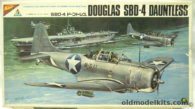 Nichimo 1/48 Douglas SBD-4 Dauntless - For Motorizing - VS-5 USS Yorktown at the Battle of Midway June 1942, S-4805-300 plastic model kit