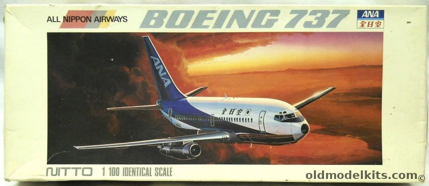 Nitto 1/100 Boeing 737 - ANA All Nippon Airways - 737-200, 13026-1200 plastic model kit