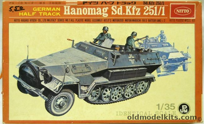 Nitto 1/35 Hanomag Sd.Kfz 251/1 German Half Track - Motorized, 158-350 plastic model kit