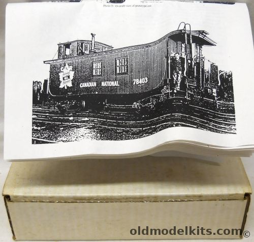 Dale Newton - Red Ball HO CNR Wood Caboose - Steel Underframe Version With High Cupola And 'Close' Spacing Of Side Windows - Central Hobbies, 102 plastic model kit
