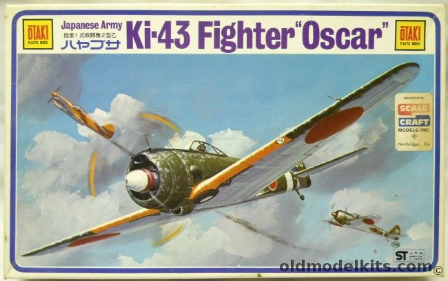 Otaki 1/48 Japanese Army Ki-43 Hayabusa Oscar - With Markings for Three Aircraft, OT-2-5-400 plastic model kit