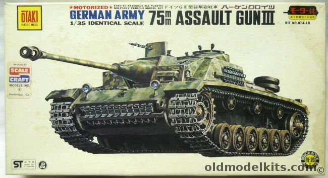 Otaki 1/35 German Army 75mm Assault Gun III - Motorized, OT4-18 plastic model kit