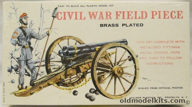 Palmer 1/24 Civil War Field Piece - Brass Plated, 28-130 plastic model kit