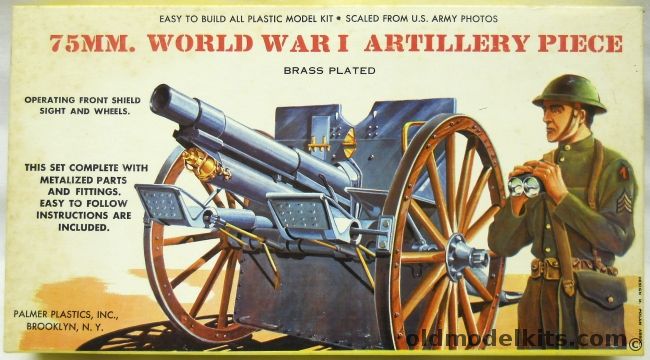 Palmer 1/24 75mm World War I Artillery Piece - Brass Plated, 33-130 plastic model kit