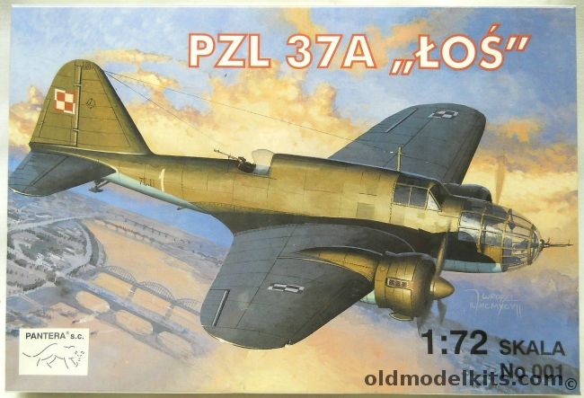 Pantera 1/72 PZL-37A Los, 001 plastic model kit