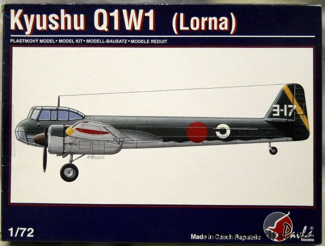 Pavla 1/72 Kyushu Q1W1 Tokai Lorna - Long Range ASW Aircraft, 72003 plastic model kit