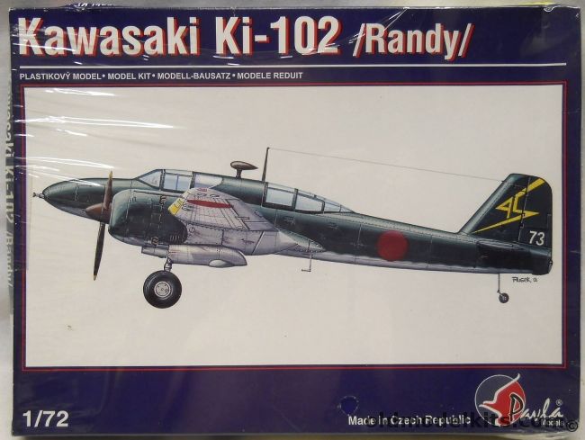 Pavla 1/72 Kawasaki Ki-102 Randy - High Altitude Interceptor, 72008 plastic model kit