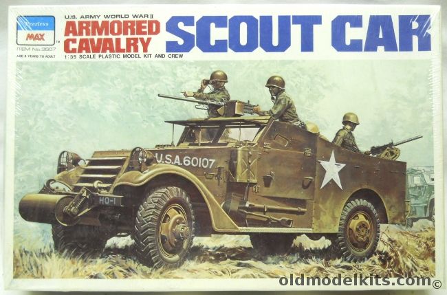 Peerless-Max 1/35 White M3A1 Scout Car - US Army / British Army / Canadian Army / New Zealand Army / Soviet Army, 3507 plastic model kit
