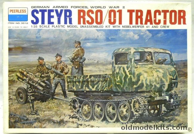 Peerless 1/35 Steyr RSO/01 Tractor with Nebelwerfer 41 and Crew, 3512 plastic model kit