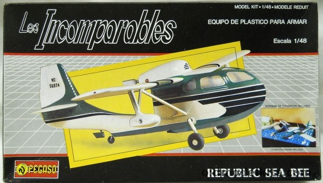 Pegaso 1/48 Republic Sea Bee with Water and Dock Diorama - (Seabee), P5010 plastic model kit