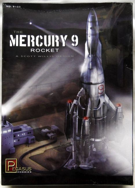 Pegasus 1/350 Mercury 9 Rocket With TSDS Detail Kit, 9103 plastic model kit