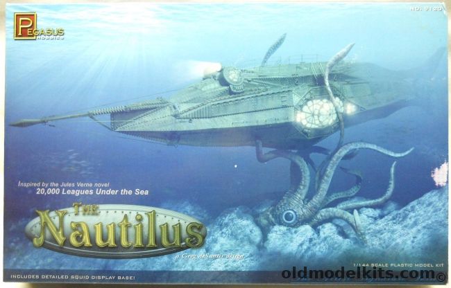 Pegasus 1/144 The Nautilus From The Jules Verne Novel 20000 Leagues Under The Sea, 9120 plastic model kit