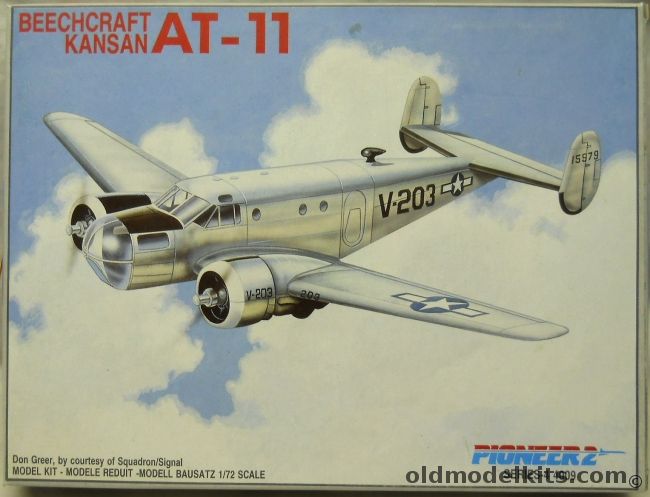 Pioneer 2 1/72 THREE Beechcraft Kansan AT-11 - USAF or Turkish, 4-4009 plastic model kit