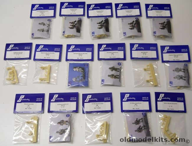 PJ Productions 1/72 16 Sets of Pilot Kits - Bagged plastic model kit