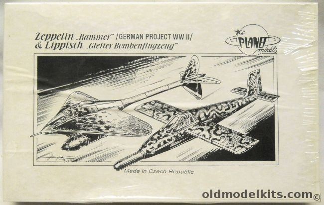 Planet Models 1/72 Zeppelin Rammer And Lippisch Gleiter Bombenflugzeug, 033 plastic model kit