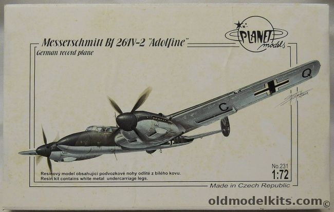 Plant Models 1/72 Messerschmitt Bf-261 V-2 Adolfine - Ultra-Long Range Aircraft - (Bf261V-2 / Me261 V-2), 231 plastic model kit