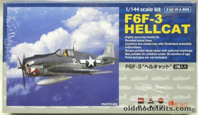 Platz 1/144 TWO F6F-3 Hellcat - VF-27 at Maui 1944 USS Princeton / VF-9 USS Essex 1944 / VF-4 1943 - (F6F), PD-15 plastic model kit